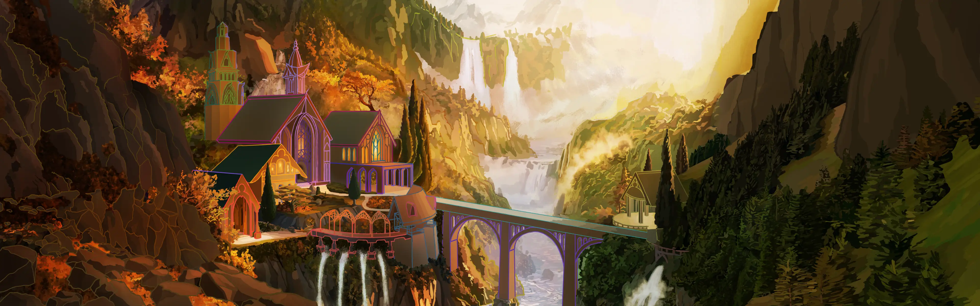 Illustration montrant un environnement atmosphérique lumineux